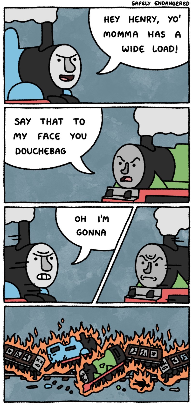 Train fight - meme