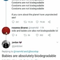 Babies are absolutely biodegradable