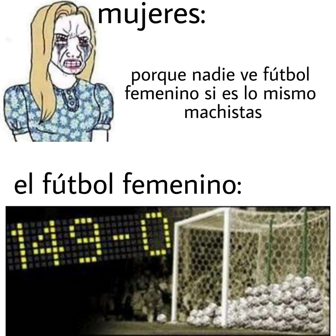 Mujeres y su fútbol - meme