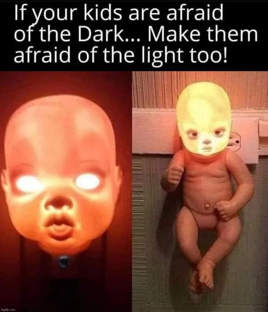 Afraid of the light - meme