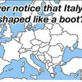 Já notou que a Itália tem forma de bota?