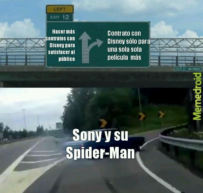 El Spider-Man  y sony - meme