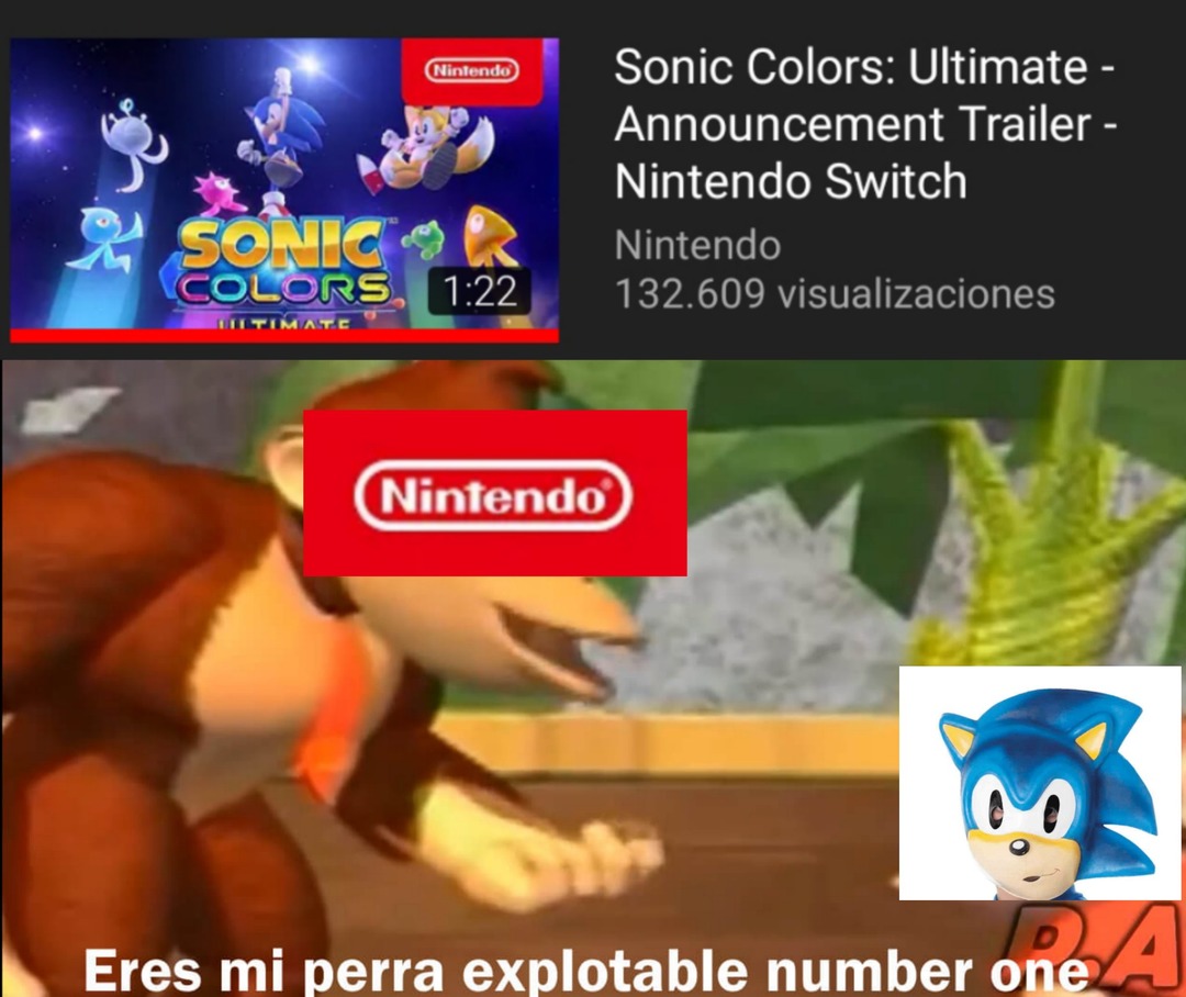 Pobre Sonic, ahora no van a dejar de sacarle ports y más ports - meme