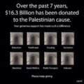 Donations to the Palestinian cause