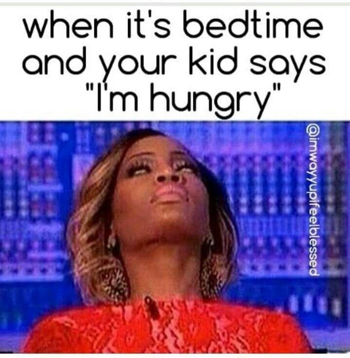 Quand il est l'heure de se coucher mais que ton enfant dis qu'il a faim - meme
