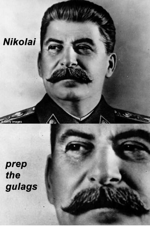 Stalin quando vê um ifunnyer - meme