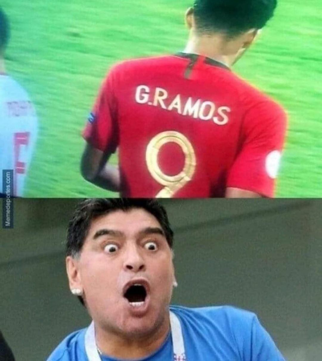 Maradona ya tiene nuevo delantero - meme