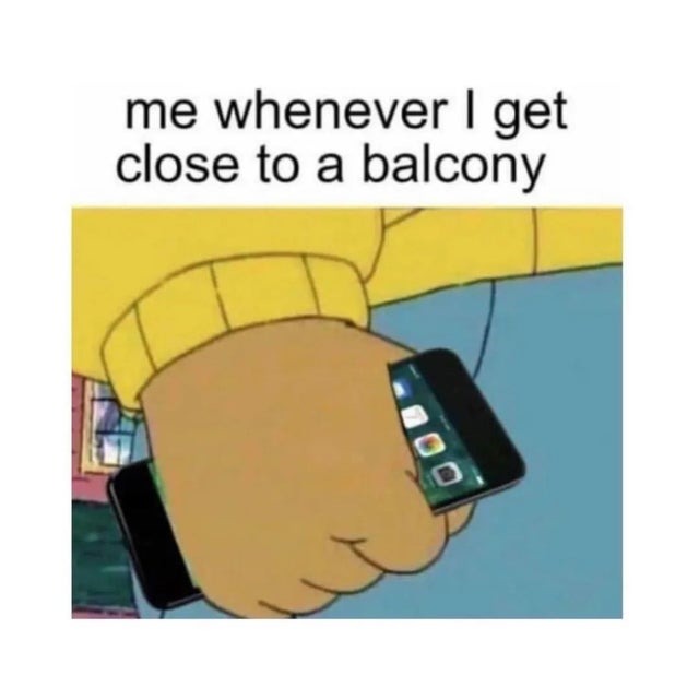 Close to a balcony - meme