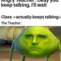 Teacher just wanna continue the lesson