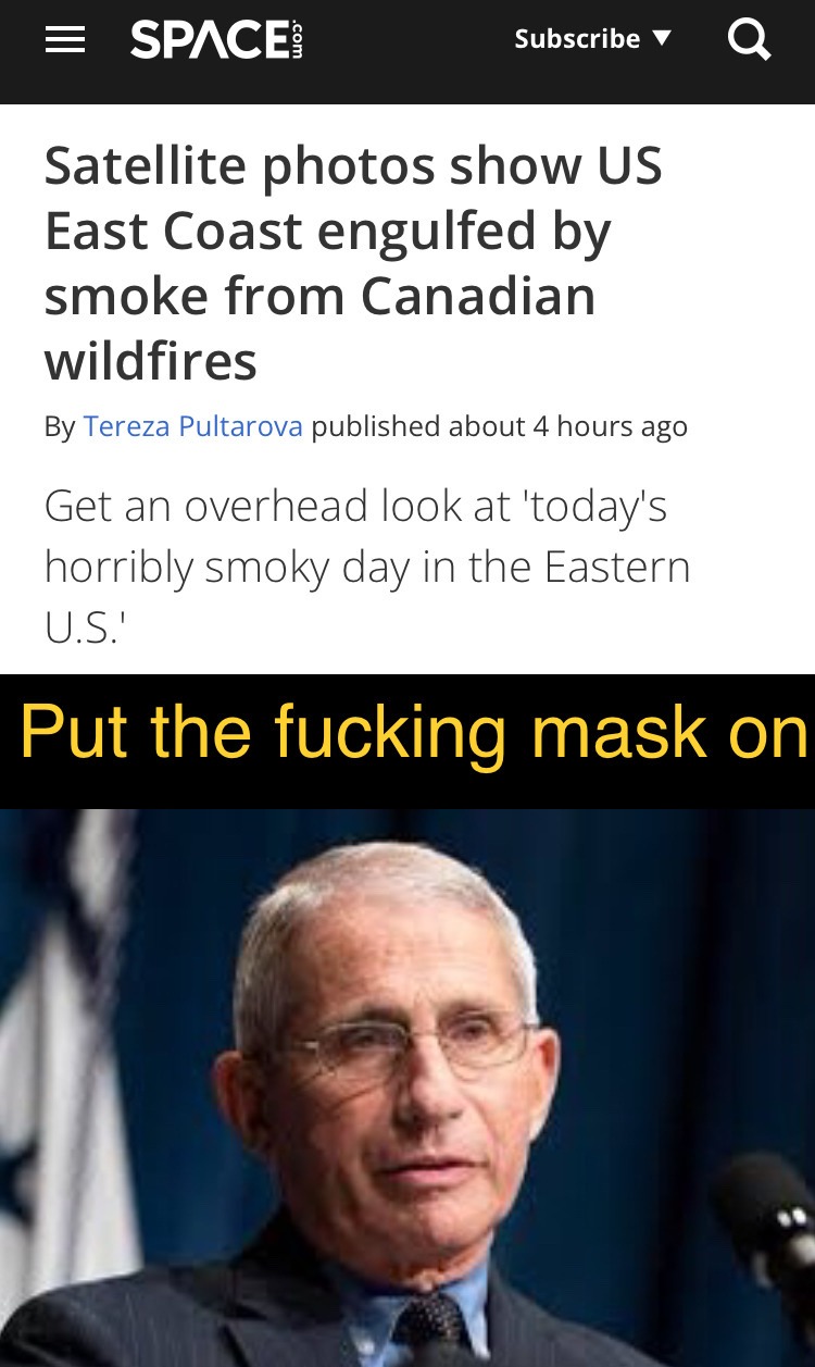 it puts the mask on or else it gets the hose again - meme