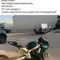"If you can't keep the front end of a 750 down without a 9ft swingarm just get a fucking car"