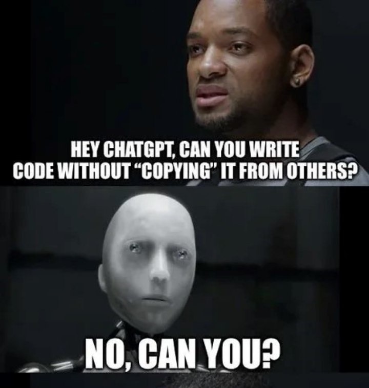 ChatGPT: Can YOU code without copying? - meme