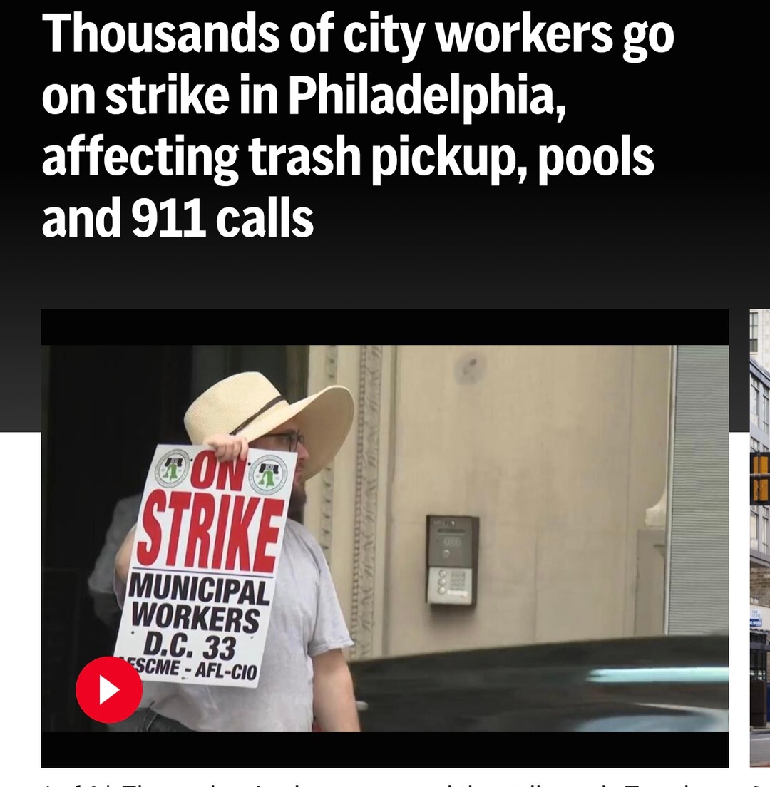Philly trash piles up as city workers strike hits hard - meme