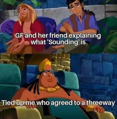 When you agreed to a threeway but not to learn new vocabulary - meme
