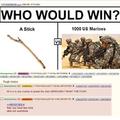 Stick wins every time