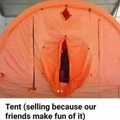 Tent needs to settle down