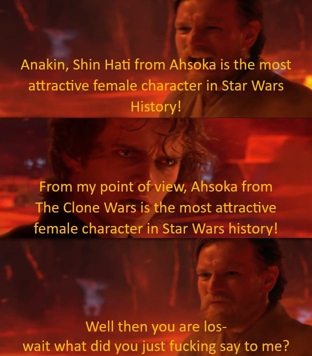 Star Wars female characters - meme