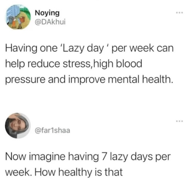 Lazy day meme