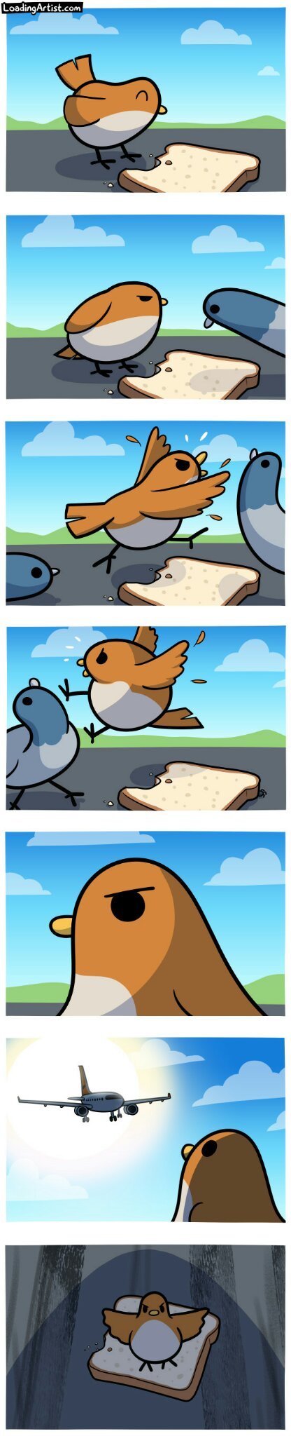 Birdo will die for its bread - meme