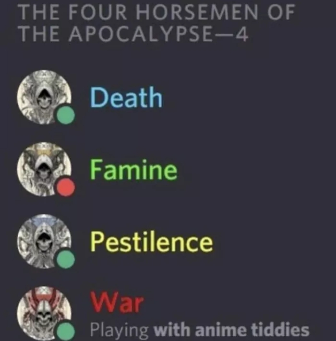 The 4 horsemen - meme