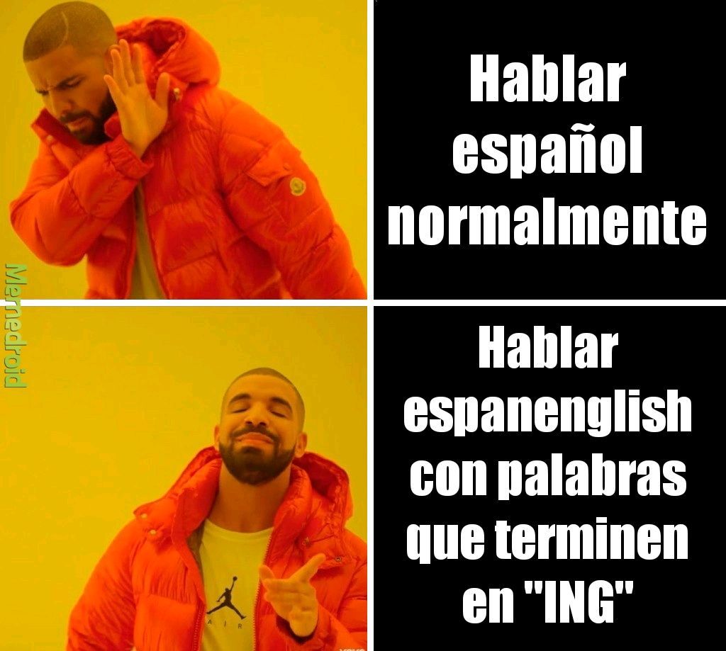 Hablar español - meme