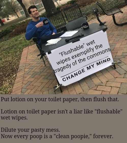 Lotion on toilet paper - meme