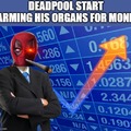 Deadpool stonks meme