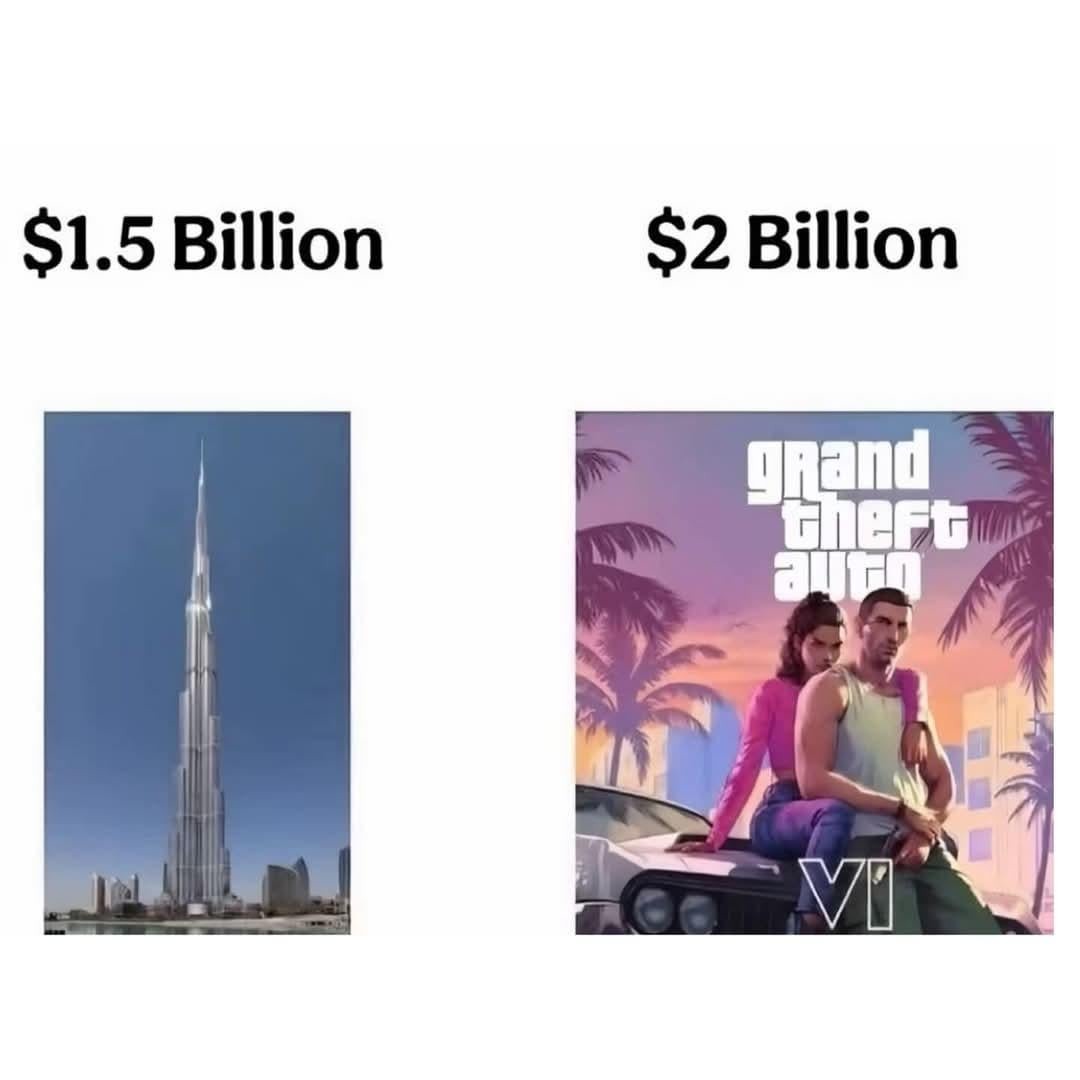 El dinero gastado en hacer el GTA 6 vs este megaedificio - meme