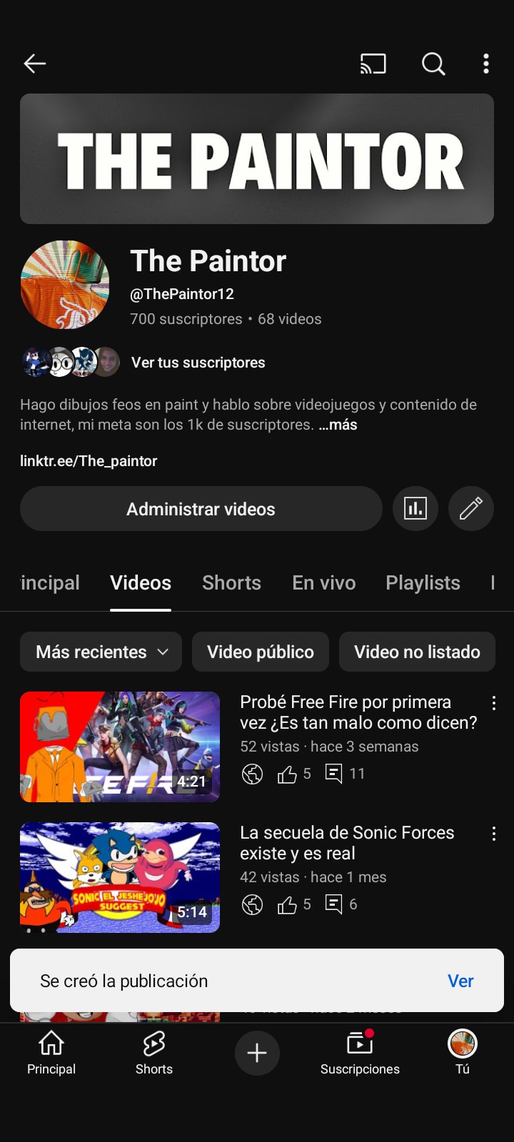 Canal de YouTube reveal - meme
