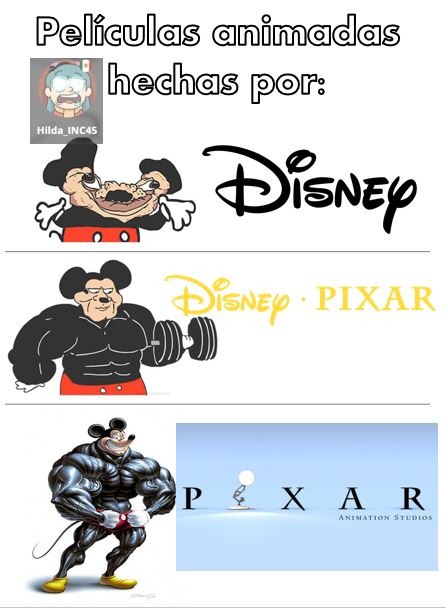 Por si sola, Pixar es muy buena haciendo películas - meme