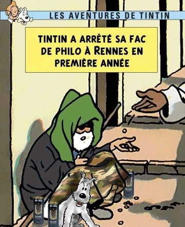 Tintin découvre la dure réalité - meme