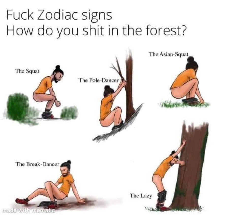 Shitting in the forest - meme