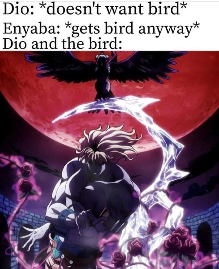 I wish DIO would pose with me :( - meme
