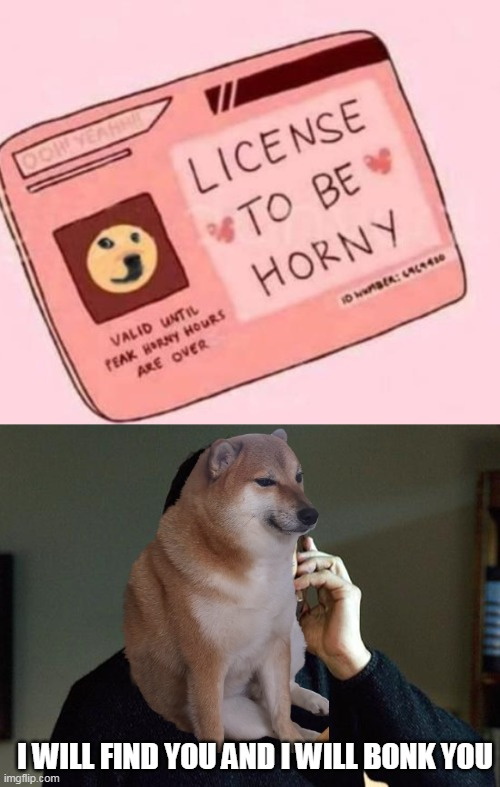 License to be horny - meme