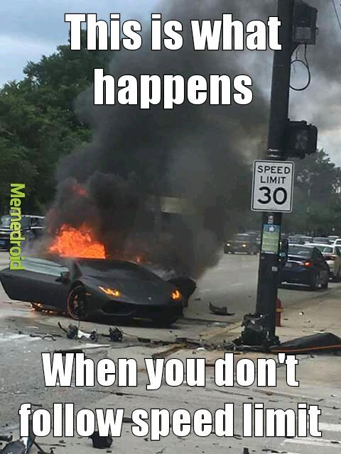 Don't drive like an idiot - meme