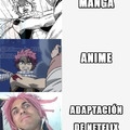 Natsu manga VS anime VS adaptacion de netflix
