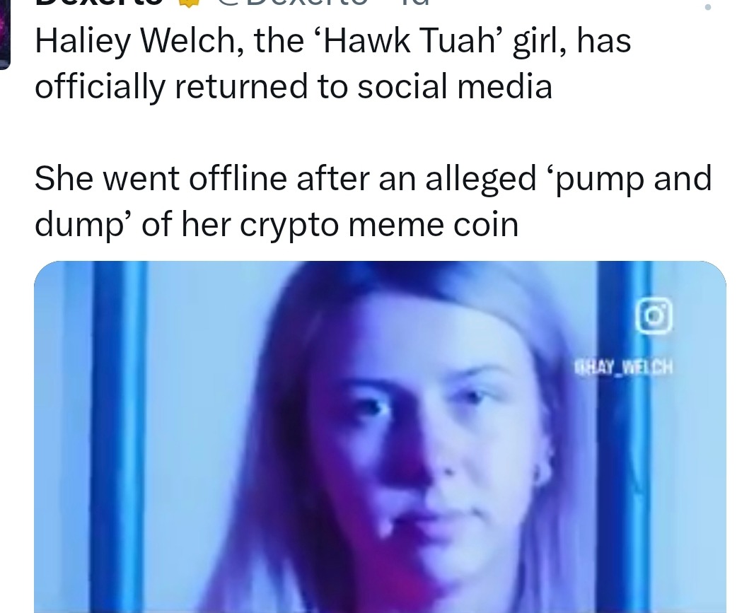 Hawk Tuah girl is back and the internet's not ready - meme