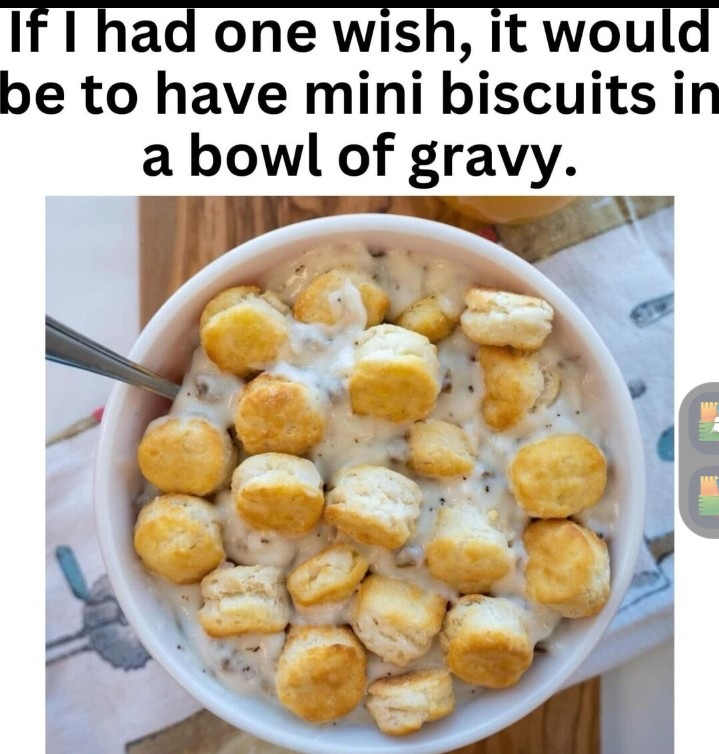 I love biscuits and gravy - meme