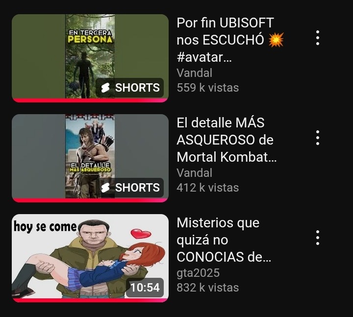 Recomendaciones de youtube: - meme