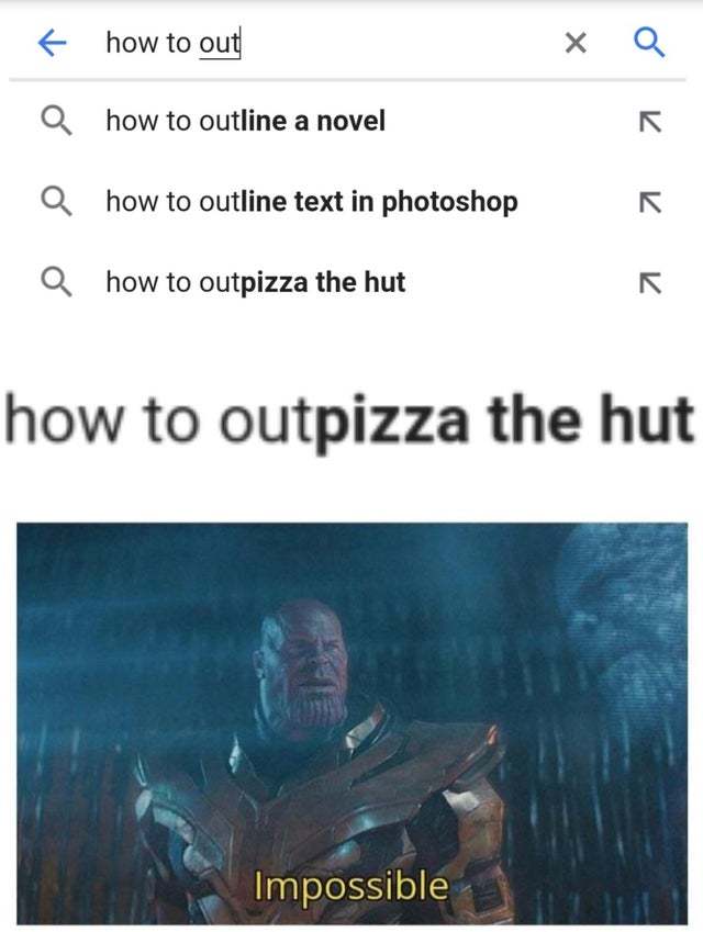 How to outpizza the hut - meme