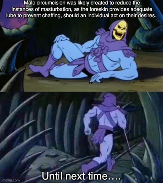Circumcision facts with skeletor - meme
