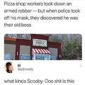 Pizza shop workers take down an armed robber, then they discover he was their old boss