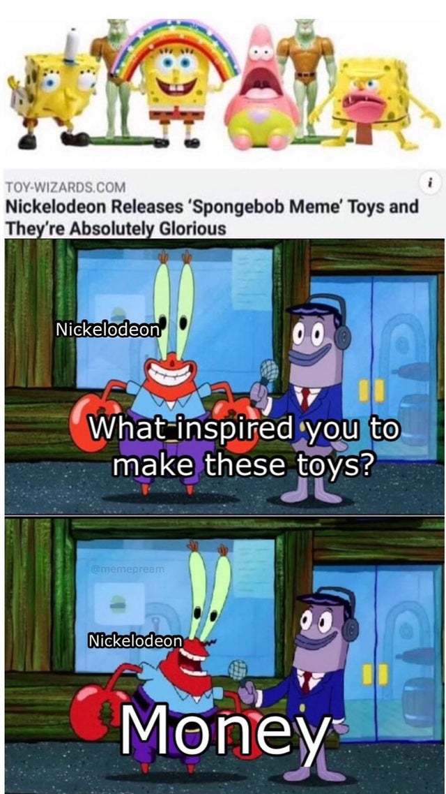 Nickelodeon releases Spongebob Meme toys and they are glorious!