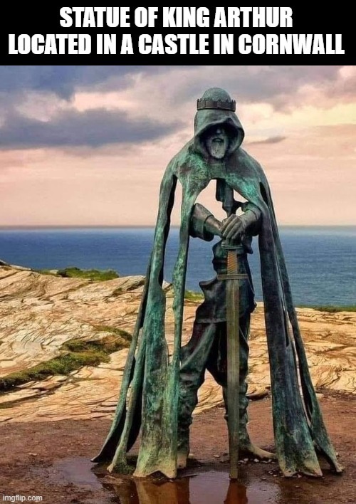 King Arthur statue - meme