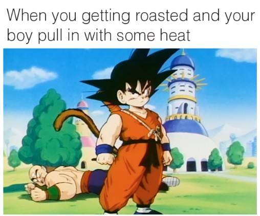 Goku to the rescue - meme