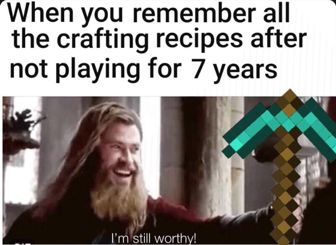 Minecraft now un-ironic - meme