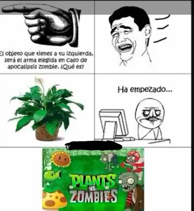 Plantas vs zombies - meme