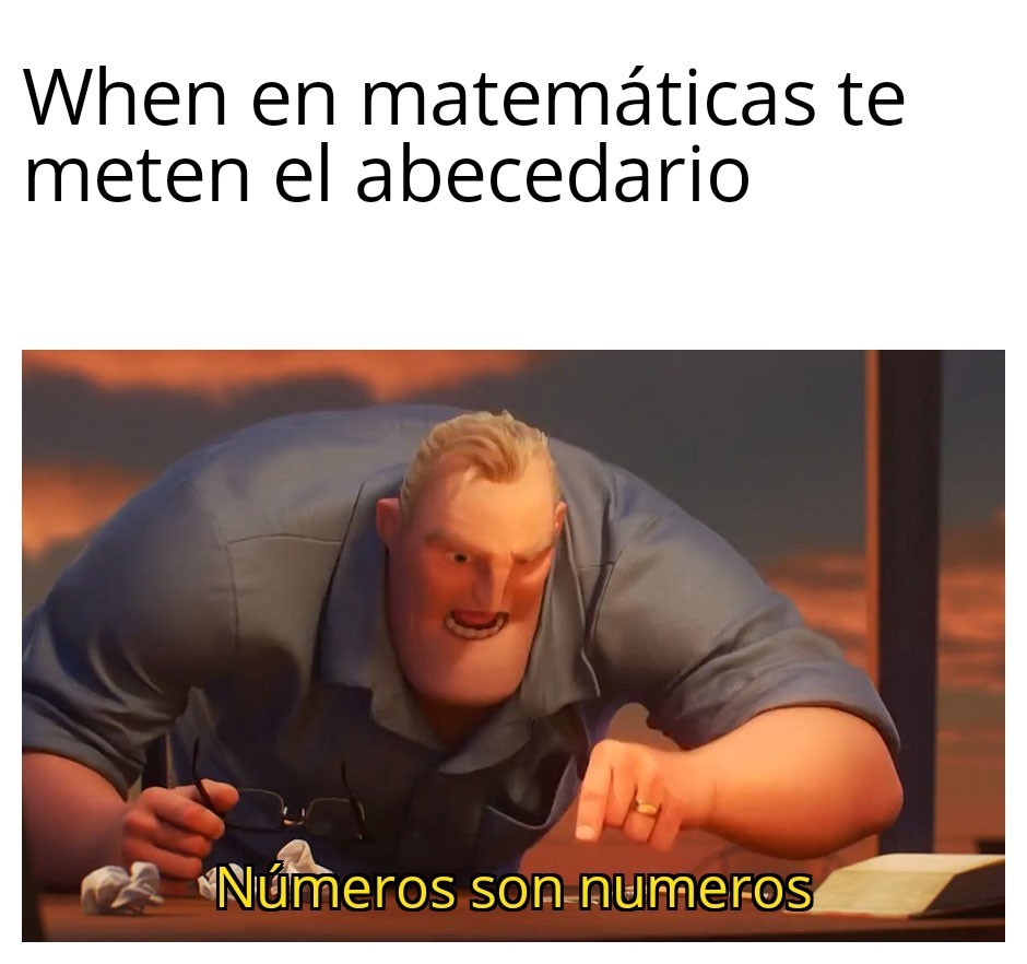 Matemáticas - meme