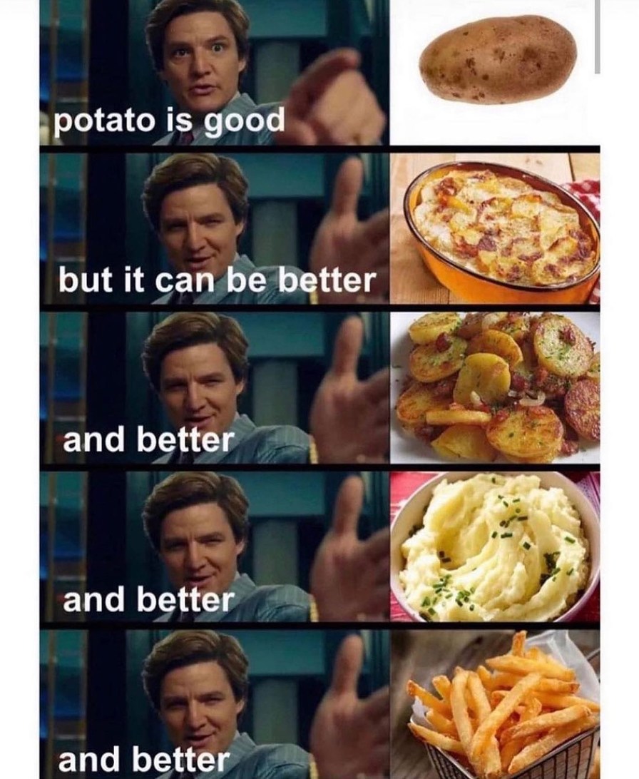 The only vegetable Americans eat - meme