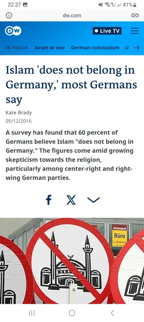 Islam does not belong in Germany most Germans say - meme